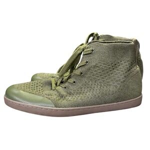 SUAVS Mens Olive Green Knit High Top Sneakers Shoes Size 12